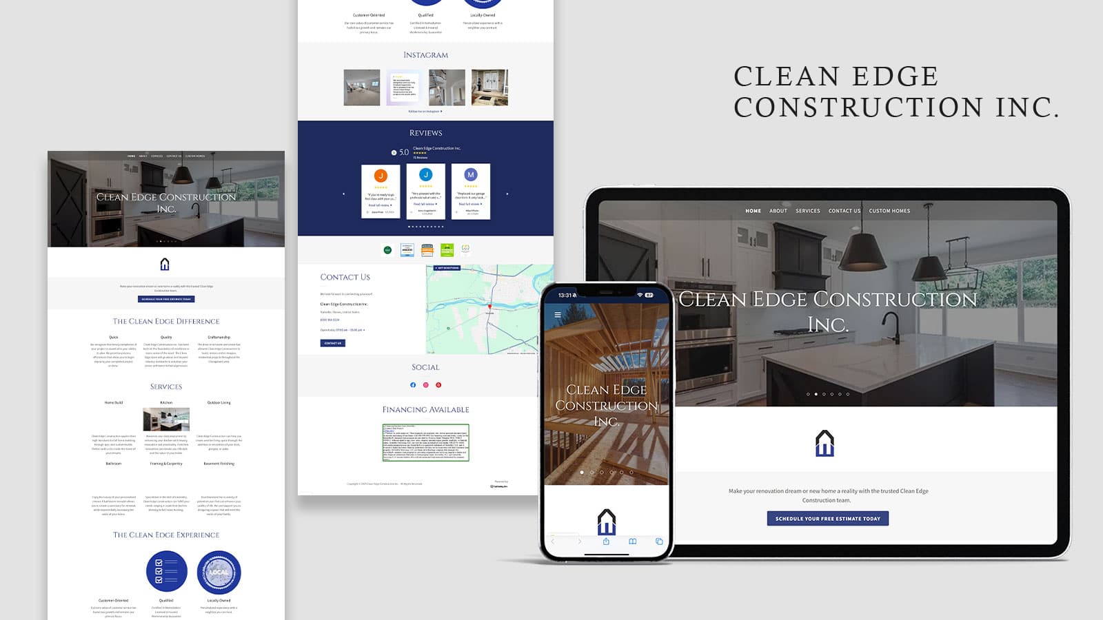 Clean Edge Construction — High-Performance Business Site
